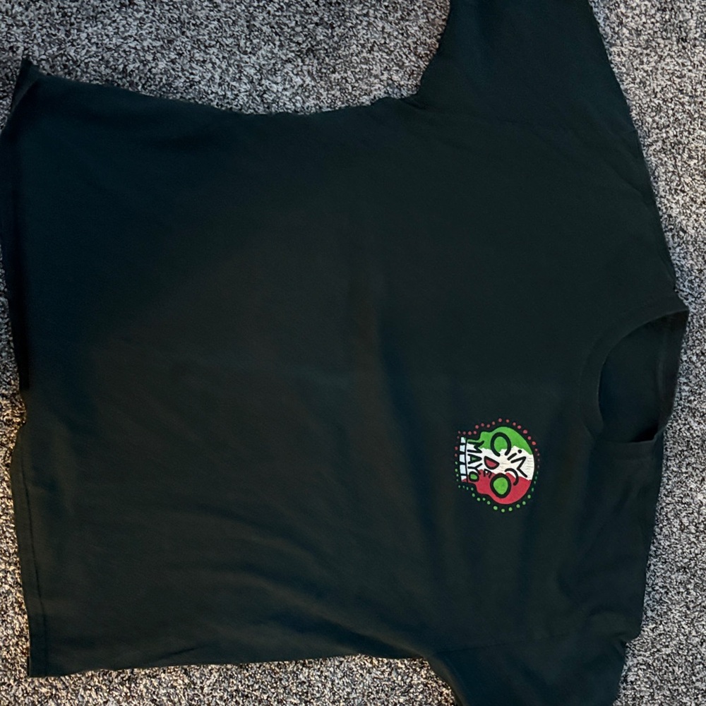 Black Tee with Vibrant Skull Graphic